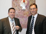 Wirtschaftssenator Axel Geaschko u. Kunstsammler M. Kark