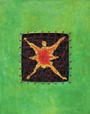 In der Zelle / In The Cell, verschiedene Materialien, Leinwand / mixed media, canvas, 80x100 cm