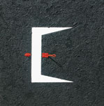 Am Anfang ist der Wille / The Intention, Wandputz auf Sperrholz / plaster on plywood, 90x100 cm